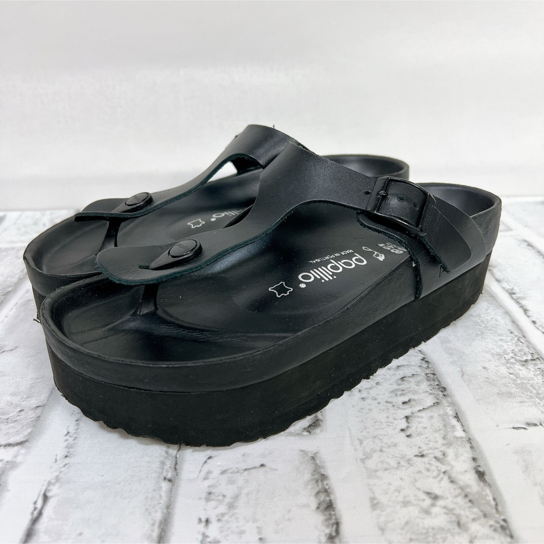 BIRKENSTOCK(ビルケンシュトック)のビルケンシュトック Gizeh ギゼ 厚底サンダル トングサンダル 黒 24.5 レディースの靴/シューズ(サンダル)の商品写真