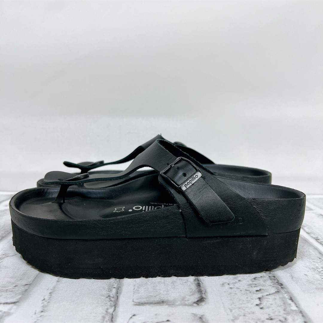 BIRKENSTOCK(ビルケンシュトック)のビルケンシュトック Gizeh ギゼ 厚底サンダル トングサンダル 黒 24.5 レディースの靴/シューズ(サンダル)の商品写真