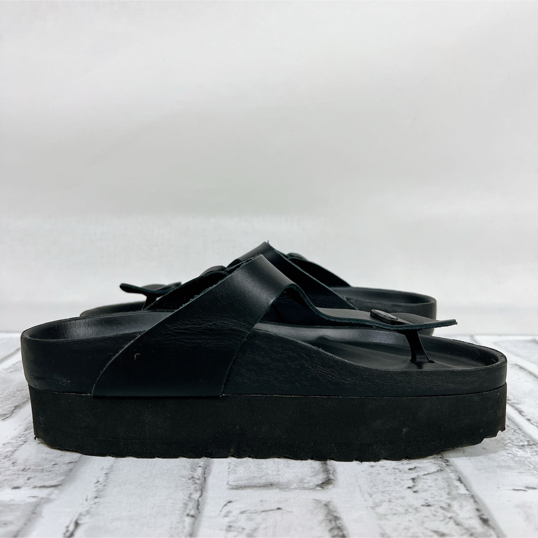 BIRKENSTOCK(ビルケンシュトック)のビルケンシュトック Gizeh ギゼ 厚底サンダル トングサンダル 黒 24.5 レディースの靴/シューズ(サンダル)の商品写真
