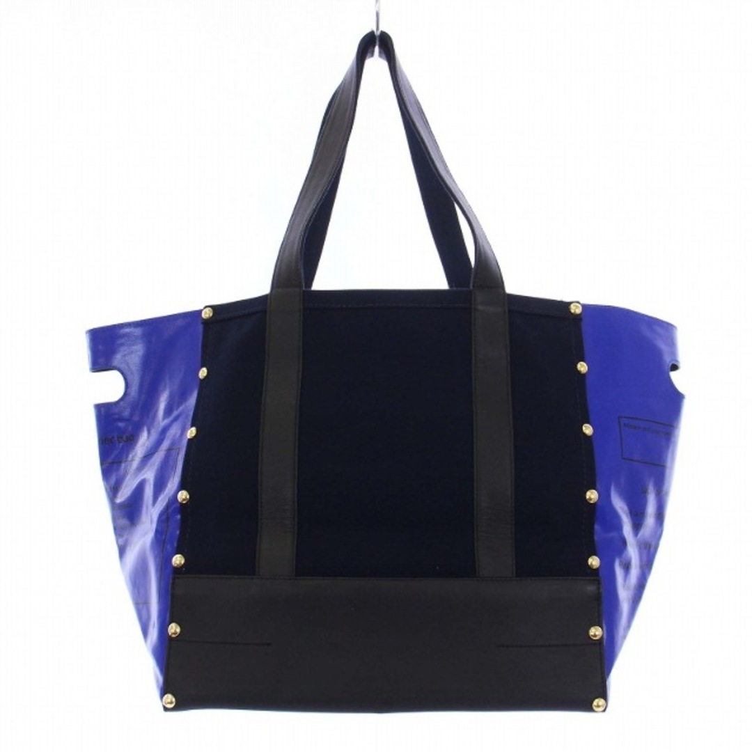 sacai(サカイ)のサカイ THAT BAG トートバッグ ハンドバッグ キャンバス 切替 黒 青 レディースのバッグ(トートバッグ)の商品写真