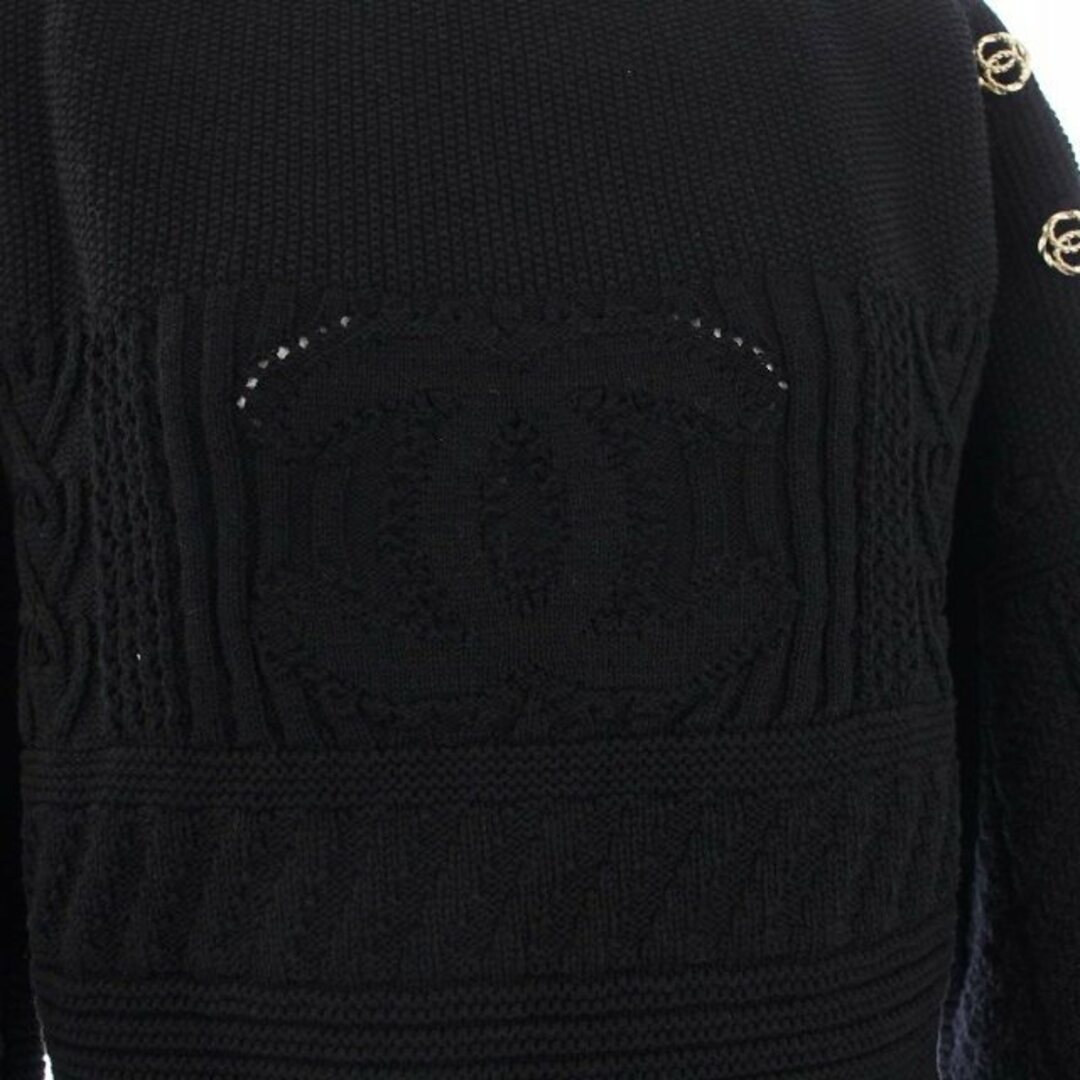 CHANEL(シャネル)のシャネル ココボタン ニット セーター プルオーバー 七分袖 クロップド丈 レディースのトップス(ニット/セーター)の商品写真