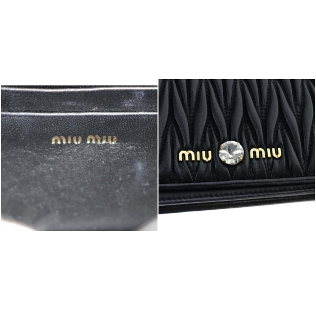 miumiu(ミュウミュウ)のミュウミュウ マテラッセ ショルダーバッグ ポシェット 黒 5DH029 レディースのバッグ(ショルダーバッグ)の商品写真