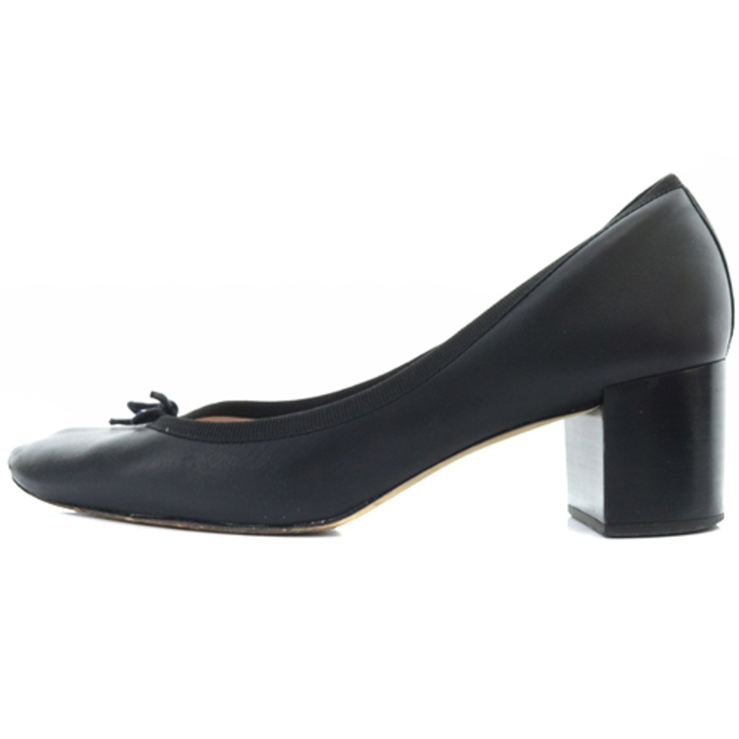 repetto(レペット)のレペット リボン パンプス レザー 37 23.3cm 黒 レディースの靴/シューズ(ハイヒール/パンプス)の商品写真