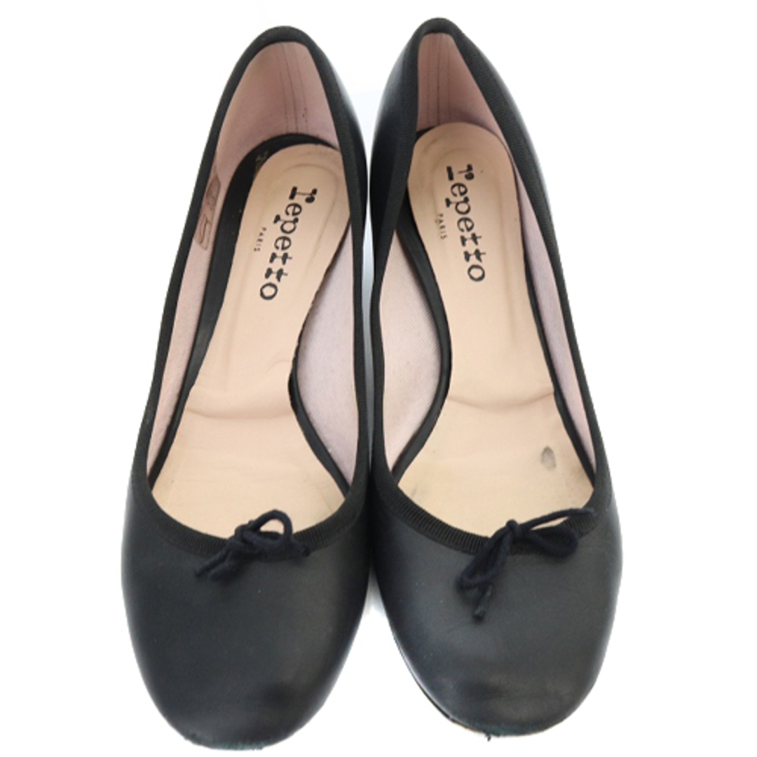 repetto(レペット)のレペット リボン パンプス レザー 37 23.3cm 黒 レディースの靴/シューズ(ハイヒール/パンプス)の商品写真