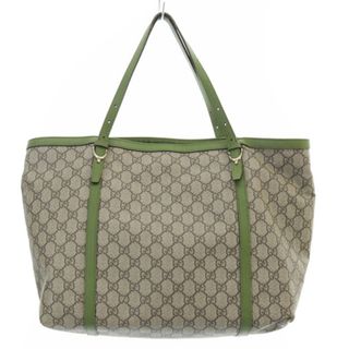 グッチ(Gucci)のグッチ GGスプリーム グッチシマ トートバッグ ハンドバッグ 茶色 緑(トートバッグ)