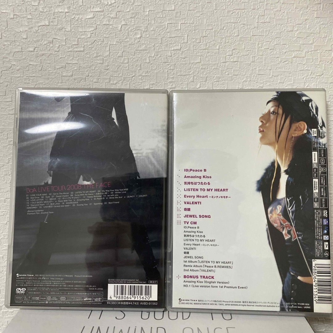 BoA  DVD 2枚セット エンタメ/ホビーのDVD/ブルーレイ(ミュージック)の商品写真