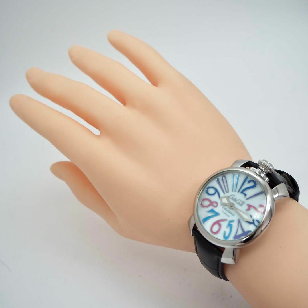GaGa MILANO(ガガミラノ)の562【美品】GaGa MILANO ガガミラノ時計　メンズ腕時計　シェル文字盤 メンズの時計(腕時計(アナログ))の商品写真