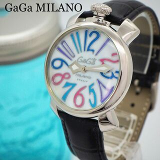 562【美品】GaGa MILANO ガガミラノ時計　メンズ腕時計　シェル文字盤
