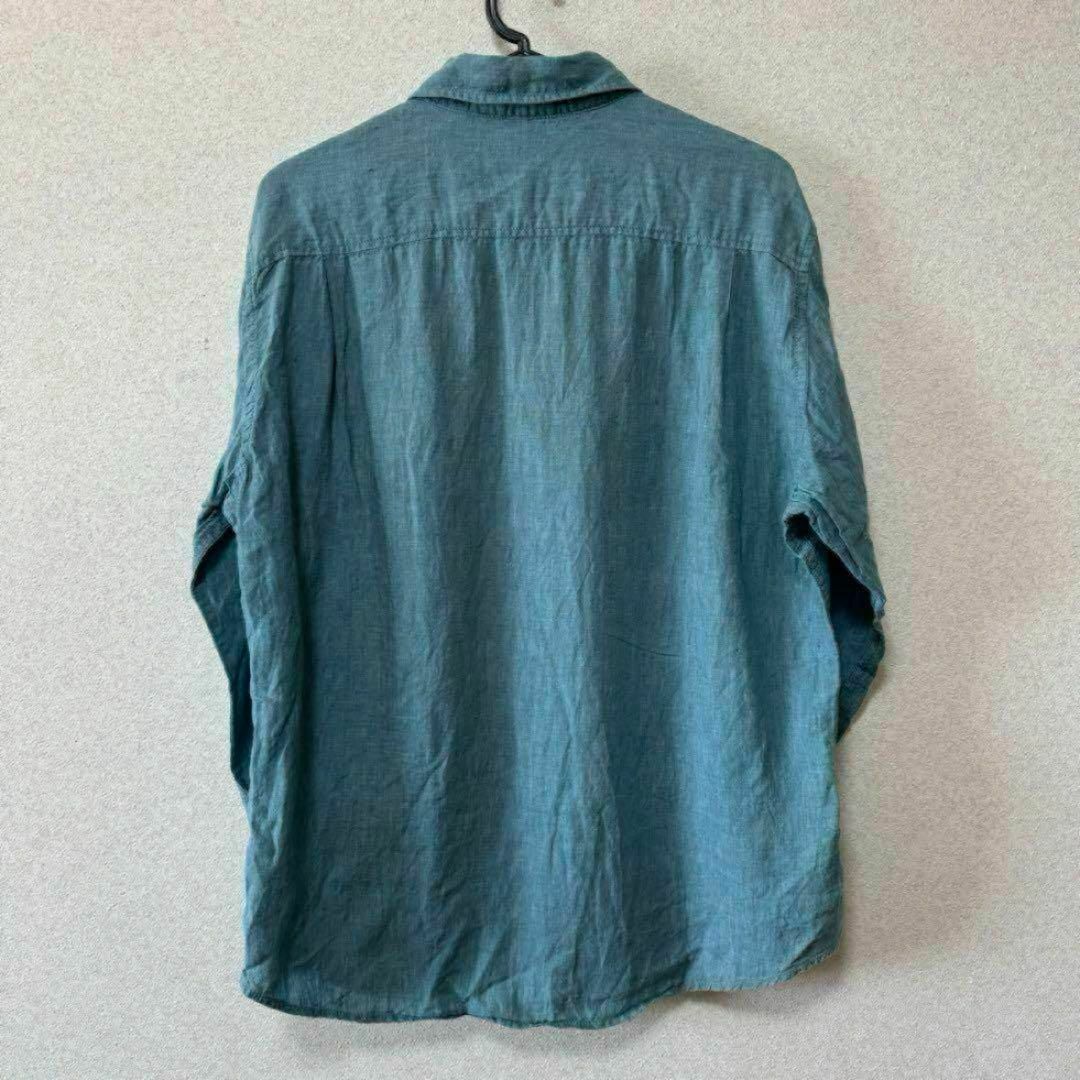 【希少】トップバリュ リネンシャツ 7分袖シャツ 無地 カジュアルシャツ メンズのトップス(シャツ)の商品写真