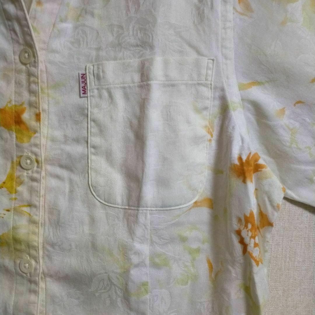 【MAJUN】かりゆしウェア　アロハシャツ　✨美品✨ レディースのトップス(シャツ/ブラウス(半袖/袖なし))の商品写真