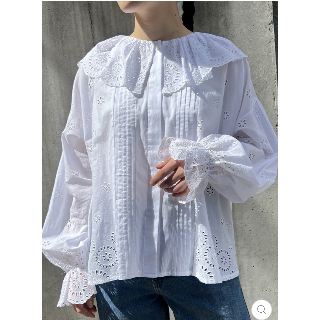 COTTON LACE FLARE BLOUSE（ブラウス） レディースのトップス(シャツ/ブラウス(長袖/七分))の商品写真