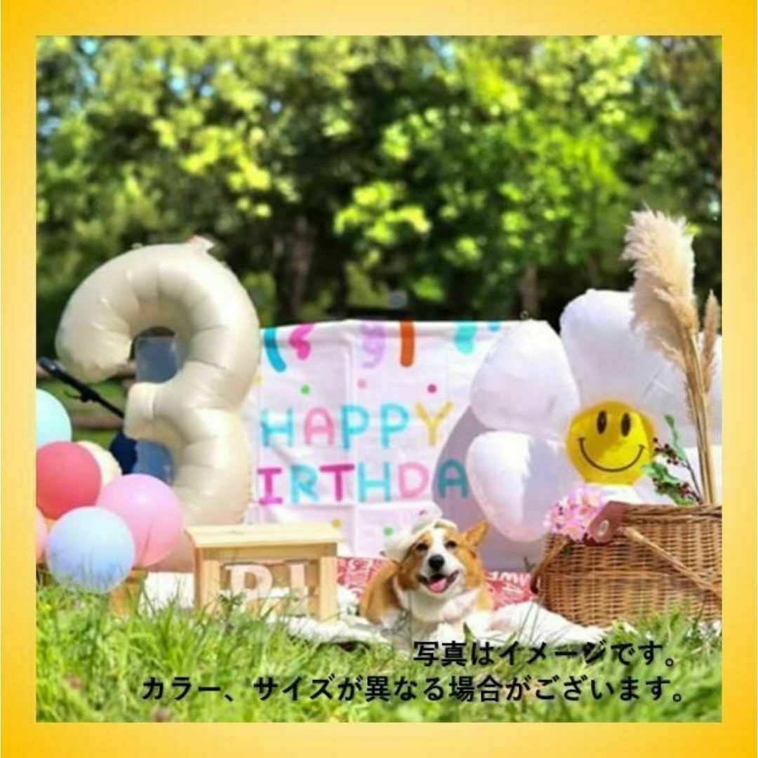 ナンバーバルーン【0】クリーム色 32インチ 数字 誕生日 お祝い事 キッズ/ベビー/マタニティのメモリアル/セレモニー用品(その他)の商品写真