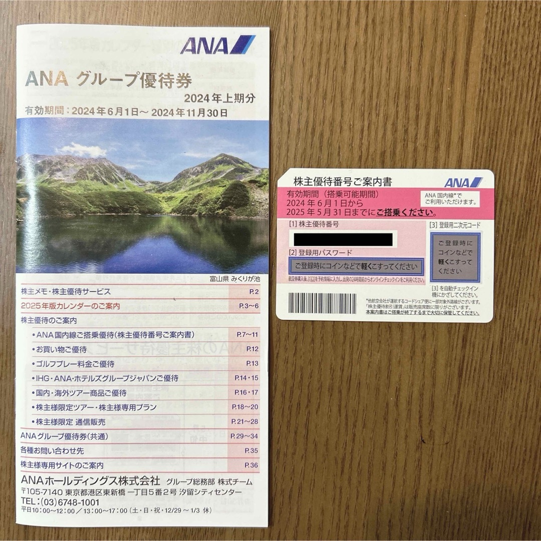 ANA 株主優待券　1枚 チケットの乗車券/交通券(鉄道乗車券)の商品写真