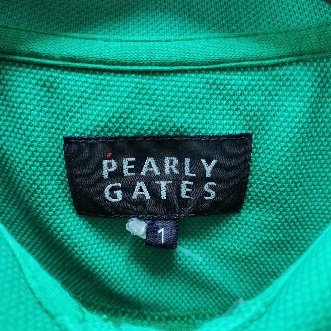 PEARLY GATES(パーリーゲイツ)のPEARLY GATES レディース　半袖　М　緑　ポロシャツ　グリーン　ニコ スポーツ/アウトドアのゴルフ(ウエア)の商品写真