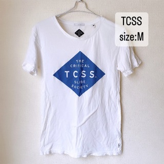 ティーシーエスエス(TCSS)のTCSS   メンズ　半袖　ロゴ　Tシャツ　ホワイト　ネイビー　M(Tシャツ/カットソー(半袖/袖なし))