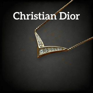 クリスチャンディオール(Christian Dior)の✨美品✨　クリスチャンディオール　ネックレス　ラインストーン　aq51(ネックレス)