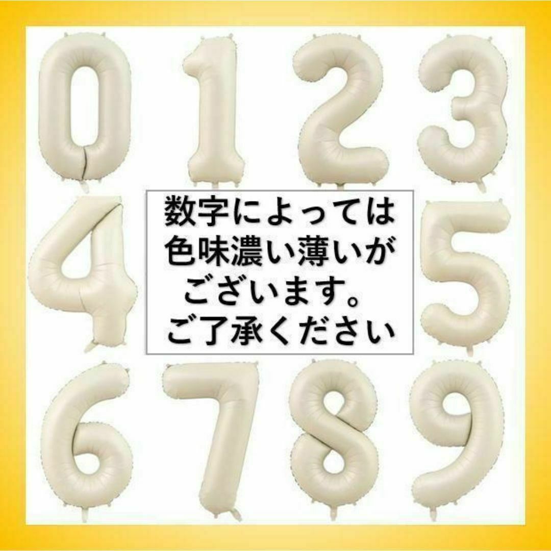 ナンバーバルーン【1】クリーム色 32インチ 数字 誕生日 お祝い事 キッズ/ベビー/マタニティのメモリアル/セレモニー用品(アルバム)の商品写真