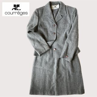 クレージュ(Courreges)の【最終値下】クレージュ　上下スーツ　グレー　未使用品(スーツ)