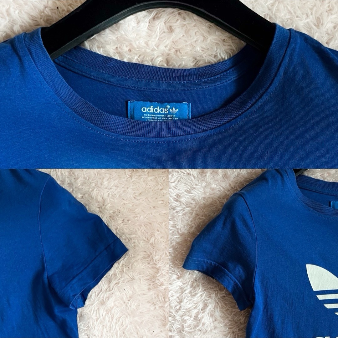 adidas(アディダス)のアディダス ブランドロゴ 半袖 Tシャツ プリントT 青 ブルー S 36 レディースのトップス(Tシャツ(半袖/袖なし))の商品写真