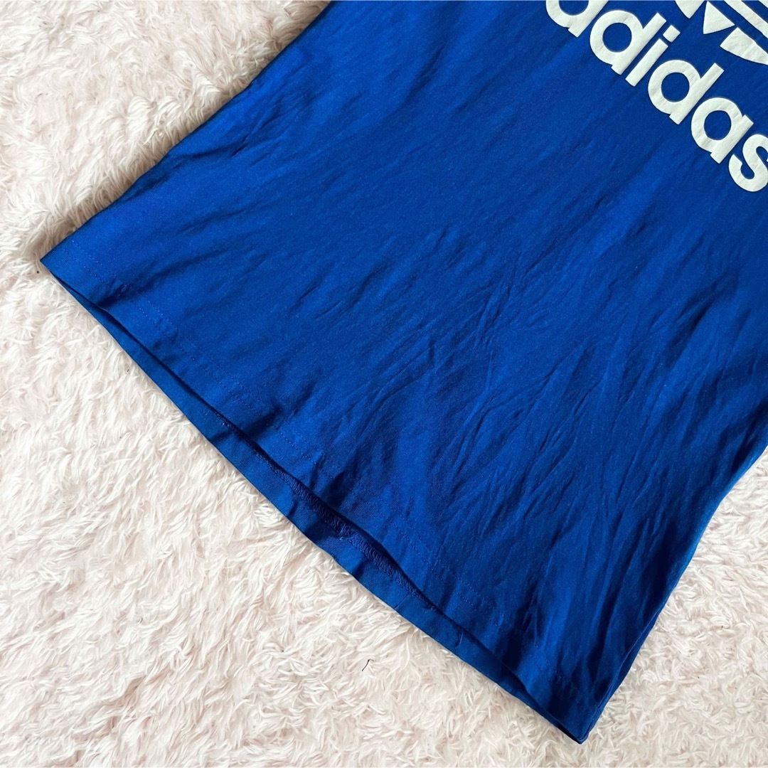 adidas(アディダス)のアディダス ブランドロゴ 半袖 Tシャツ プリントT 青 ブルー S 36 レディースのトップス(Tシャツ(半袖/袖なし))の商品写真