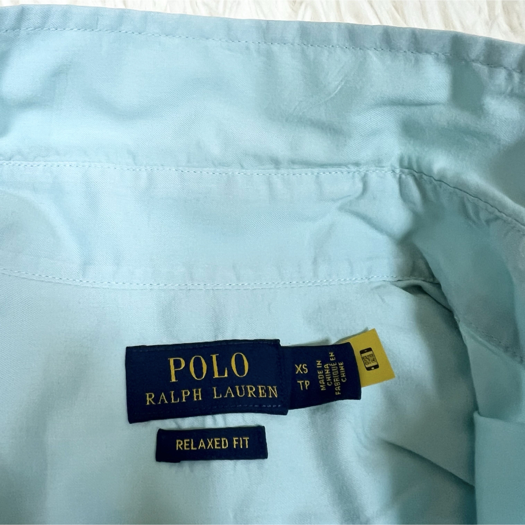 POLO RALPH LAUREN(ポロラルフローレン)の美品✨ ポロラルフローレン 現行モデル 長袖シャツ  ブルー XS メンズのトップス(シャツ)の商品写真