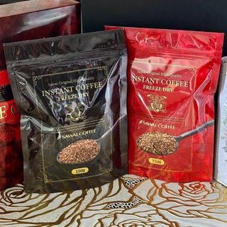 サワイコーヒー(SAWAI COFFEE)の【新品未開封】澤井珈琲　赤ラベル・黒ラベル　インスタントコーヒー　150g×2 (コーヒー)