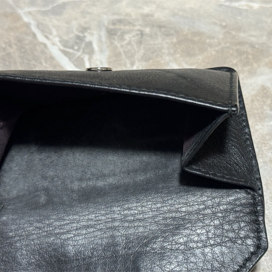 Balenciaga(バレンシアガ)のバレンシアガ　三つ折りレザーウォレット　ブラック　美品 レディースのファッション小物(財布)の商品写真