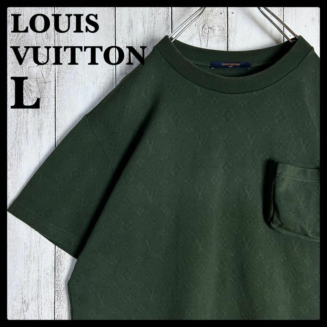 LOUIS VUITTON(ルイヴィトン)の【人気Lサイズ】ルイヴィトン☆モノグラム入りポケットTシャツ オリーブ 入手困難 メンズのトップス(Tシャツ/カットソー(半袖/袖なし))の商品写真