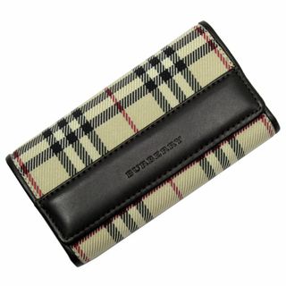 バーバリー(BURBERRY)のバーバリー BURBERRY キーケース キャンバス/レザー ブラウン×ベージュ ユニセックス 送料無料【中古】 t19290a(キーケース/名刺入れ)