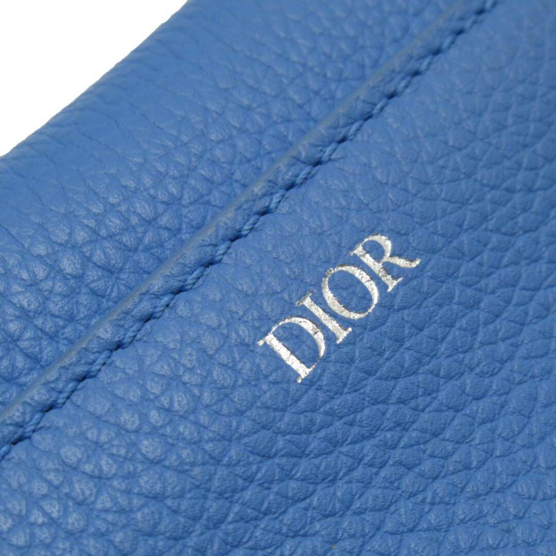 Christian Dior(クリスチャンディオール)のクリスチャンディオール Christian Dior ポーチ サドル レザー ブルー ユニセックス 送料無料【中古】 t19291i レディースのファッション小物(ポーチ)の商品写真