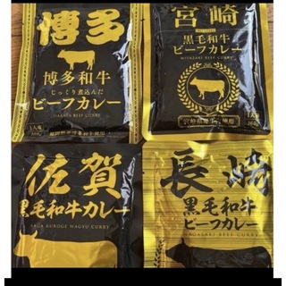 九州ご当地レトルトカレー　4種　佐賀和牛　博多　長崎　宮崎　保存食
