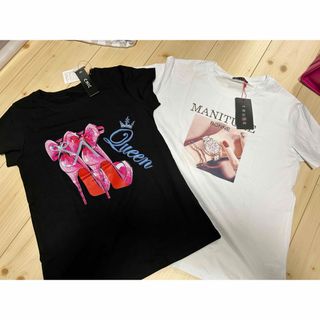 ジョア(Joie (ファッション))の新品２枚セット！韓国系キラキラビジューTシャツ(Tシャツ(半袖/袖なし))