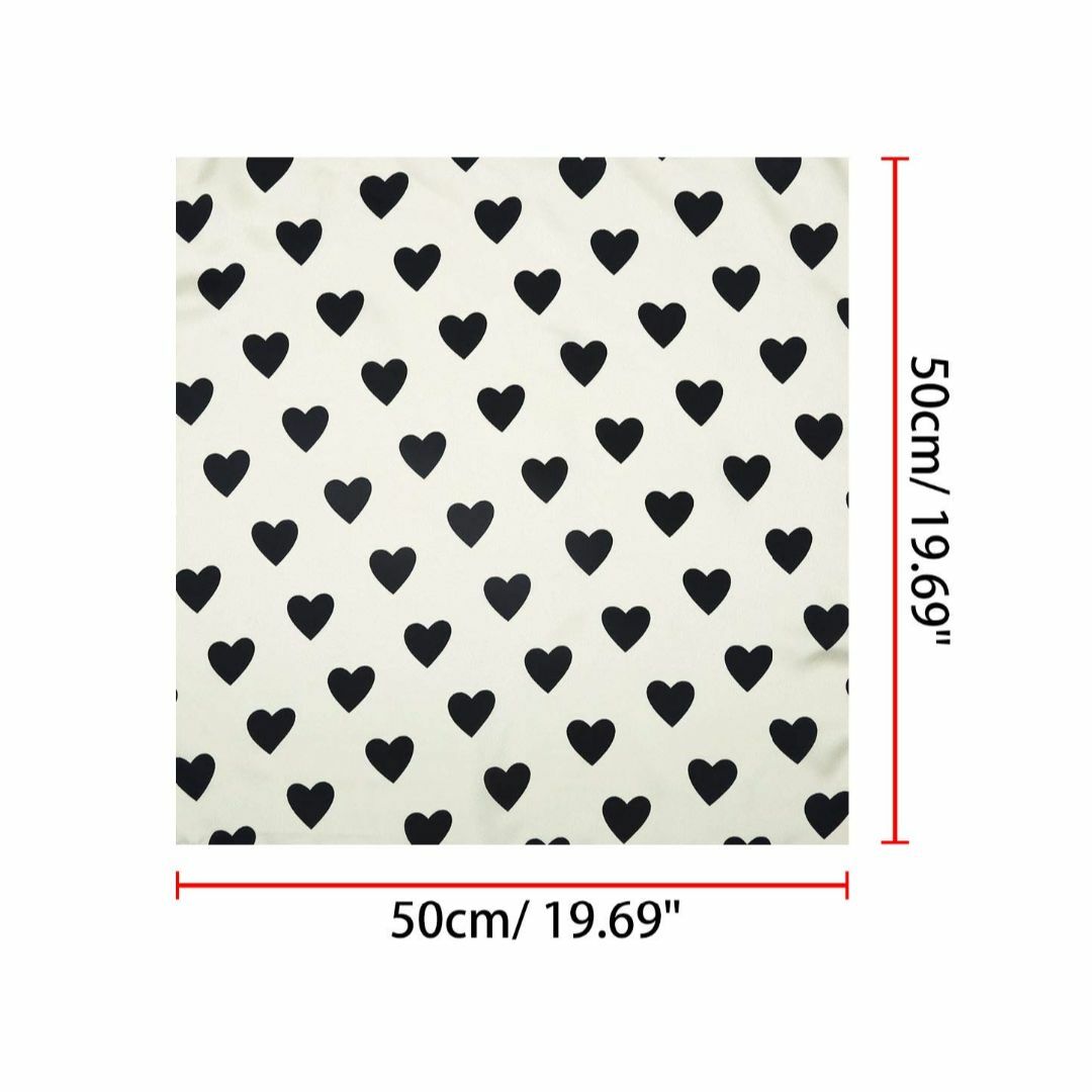 【色: ホワイト 水玉】[Allegra K] スカーフ 正方形 シルク風 ハー レディースのファッション小物(その他)の商品写真