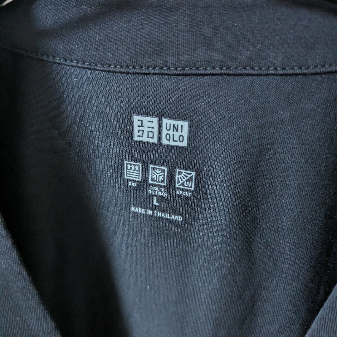 UNIQLO(ユニクロ)のL ポケット有り 414498 エアリズムUVカット ブラック UNIQLO メンズのトップス(カーディガン)の商品写真
