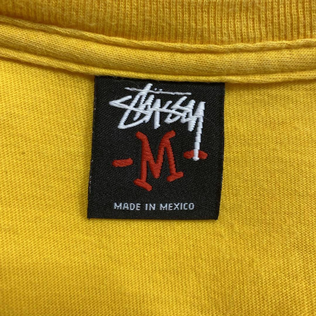 STUSSY(ステューシー)の【メキシコ製、ビッグスカル】stussy古着Tシャツ黄色ストリートM半袖sk8 メンズのトップス(Tシャツ/カットソー(半袖/袖なし))の商品写真