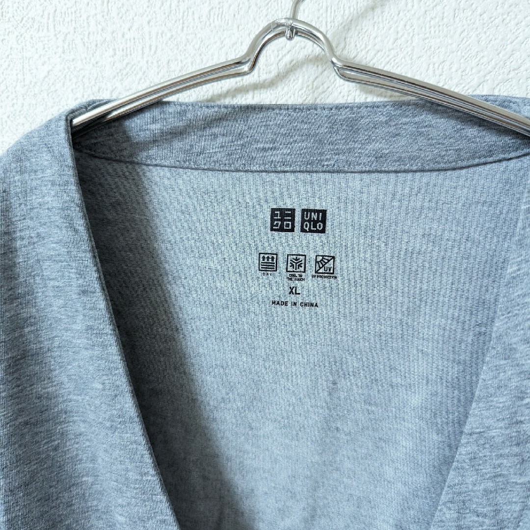 UNIQLO(ユニクロ)のXL ポケット有り433048 エアリズムUVカット  グレー UNIQLO メンズのトップス(カーディガン)の商品写真