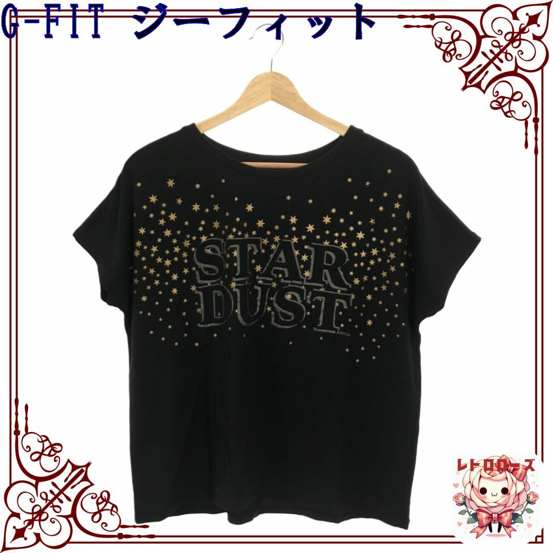 G-FIT(ジーフィット)のG-FIT ジーフィット トップス シャツ Uネック ゆったり カジュアル 半袖 レディースのトップス(Tシャツ(半袖/袖なし))の商品写真