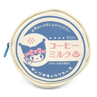 クロミ 牛乳瓶のふた風ポーチ サンリオ コスメポーチ 小物入れ(キャラクターグッズ)