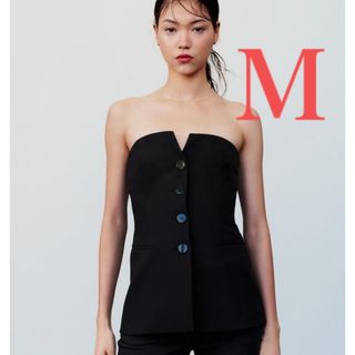 ザラ(ZARA)の【新品未使用】ZARA！ロング ビスチェ トップス！Mサイズ【完売品】(ベアトップ/チューブトップ)