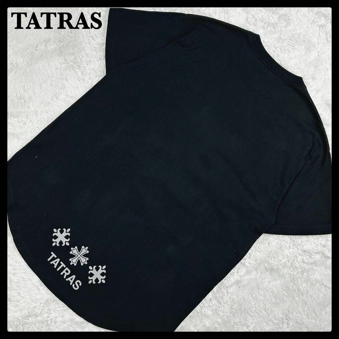 TATRAS(タトラス)のタトラス TATRAS☆バックロゴ入りTシャツ 入手困難 定番ブラック メンズのトップス(Tシャツ/カットソー(半袖/袖なし))の商品写真