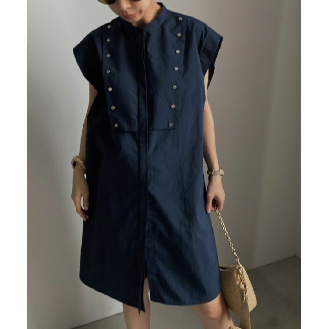 Ameri VINTAGE(アメリヴィンテージ)のAMERI MEDI BUTTON TUNIC SHIRT レディースのトップス(シャツ/ブラウス(半袖/袖なし))の商品写真