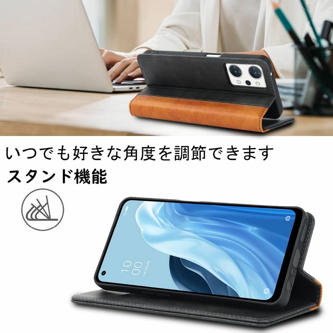 【サイズ:OPPOReno9A/Reno7A_色:ブラック＋イエロー】Ｈａｖａｙ スマホ/家電/カメラのスマホアクセサリー(その他)の商品写真