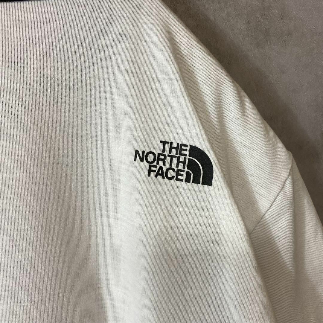 THE NORTH FACE(ザノースフェイス)の【リンガーTシャツ】NORTH FACEノースフェイス古着ビックロゴ白L半袖 メンズのトップス(Tシャツ/カットソー(半袖/袖なし))の商品写真