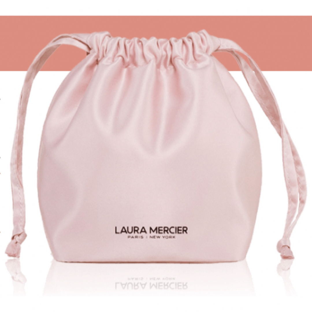 laura mercier(ローラメルシエ)の新品 ローラ メルシエ 特製ドローストリングポーチ（ピンク）ノベルティ レディースのファッション小物(ポーチ)の商品写真