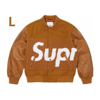 シュプリーム(Supreme)のSupreme Big Logo Chenille Varsity Jacket(レザージャケット)