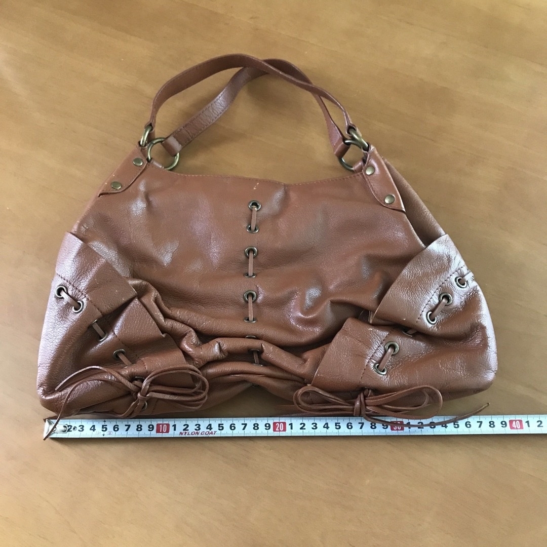 FIGAROフィガロオールブラウンレザーハンドバック レディースのバッグ(ハンドバッグ)の商品写真