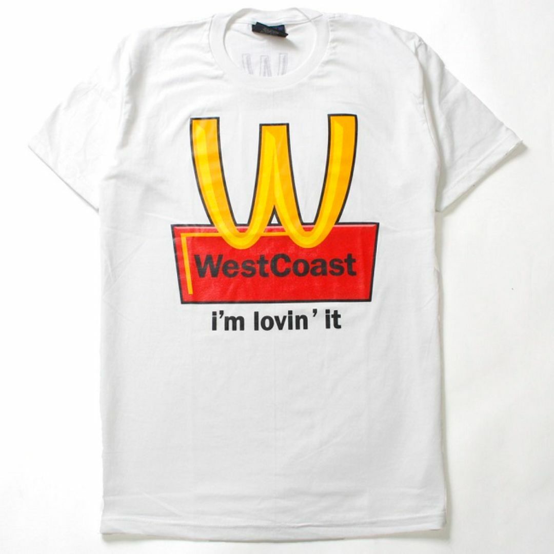 新品 WestCoast おもしろTシャツ M～XL/　ホワイトudt-0047 メンズのトップス(Tシャツ/カットソー(半袖/袖なし))の商品写真