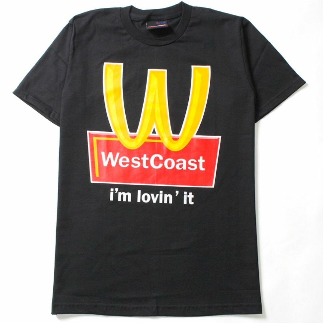 新品 WestCoast おもしろTシャツ M～XL/　ブラックudt-0048 メンズのトップス(Tシャツ/カットソー(半袖/袖なし))の商品写真