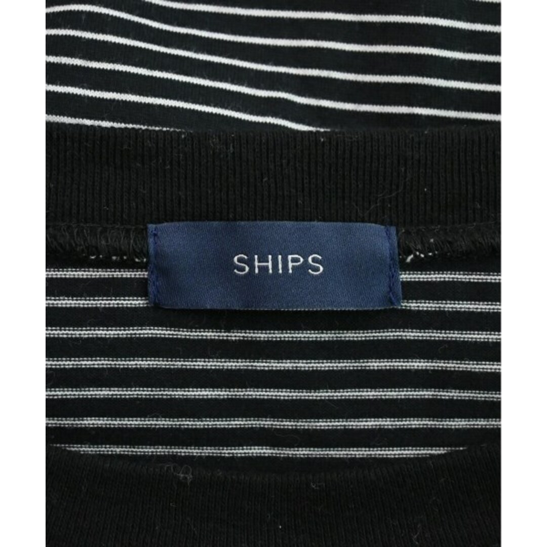 SHIPS(シップス)のSHIPS シップス Tシャツ・カットソー F 黒x白(ボーダー) 【古着】【中古】 メンズのトップス(Tシャツ/カットソー(半袖/袖なし))の商品写真