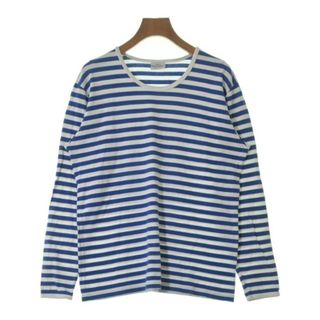 マリメッコ(marimekko)のmarimekko Tシャツ・カットソー -(M位) 青x白(ボーダー) 【古着】【中古】(カットソー(半袖/袖なし))